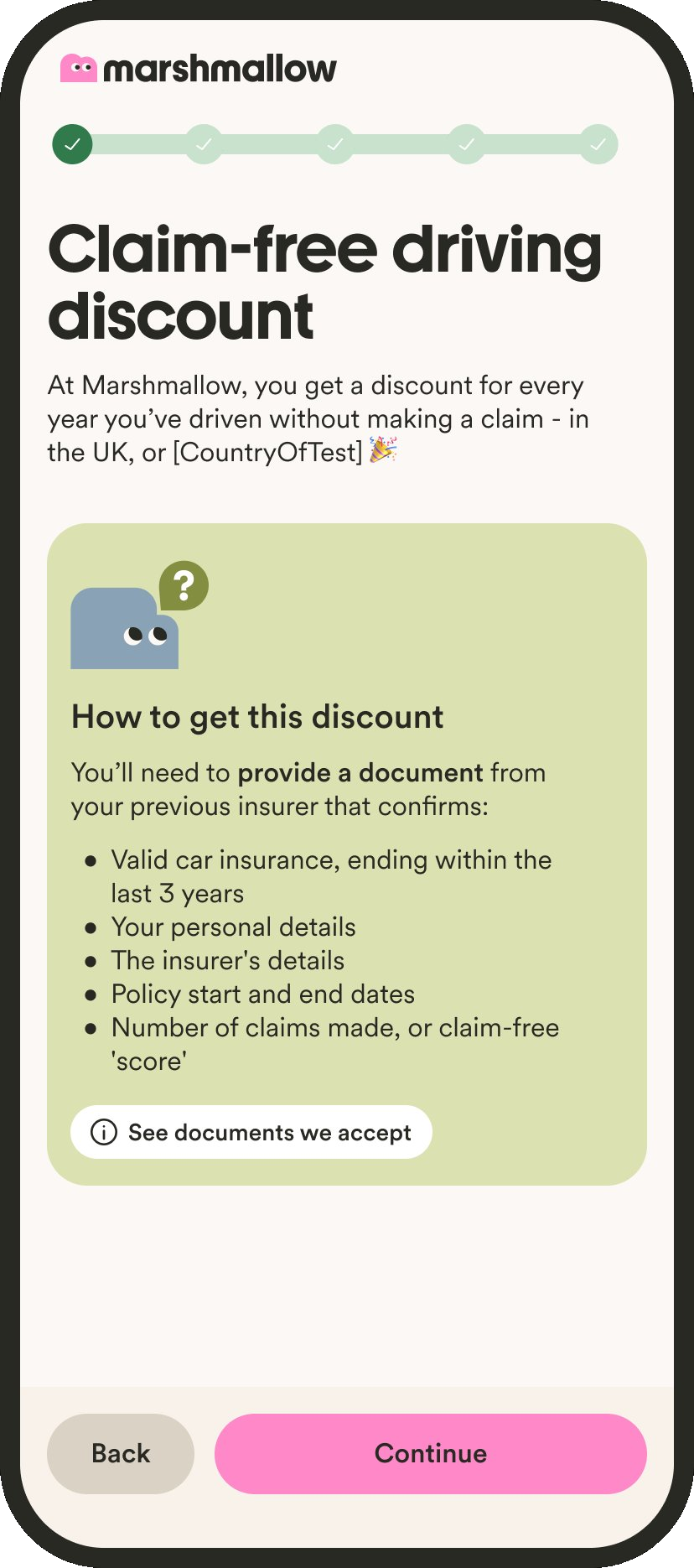 Claim-free driving discount flow